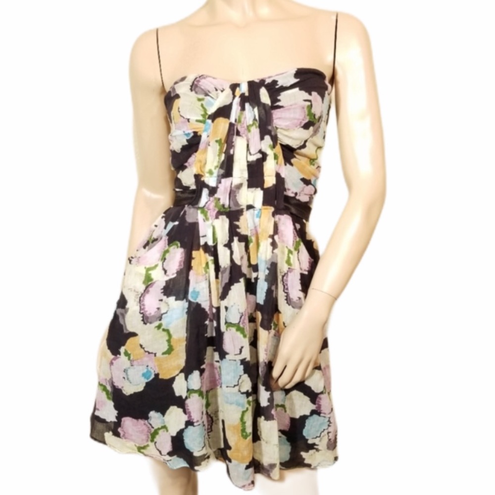 Elizabeth & James 2 Strapless Print Dress
